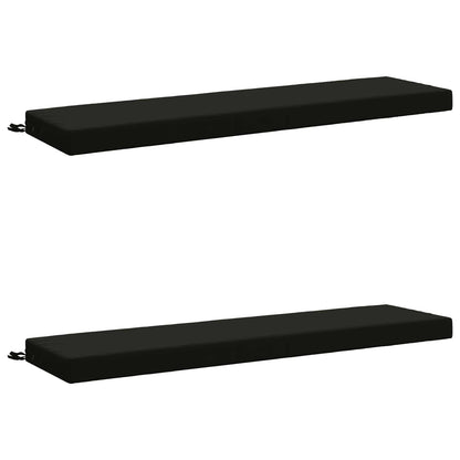 vidaXL 2-Piece Bench Cushions SOEST 2 pcs 100% Polyester Black