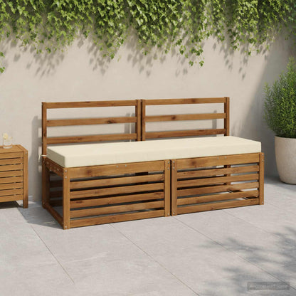 vidaXL 2-Piece Bench Cushions SOEST 2 pcs 100% Polyester Cream