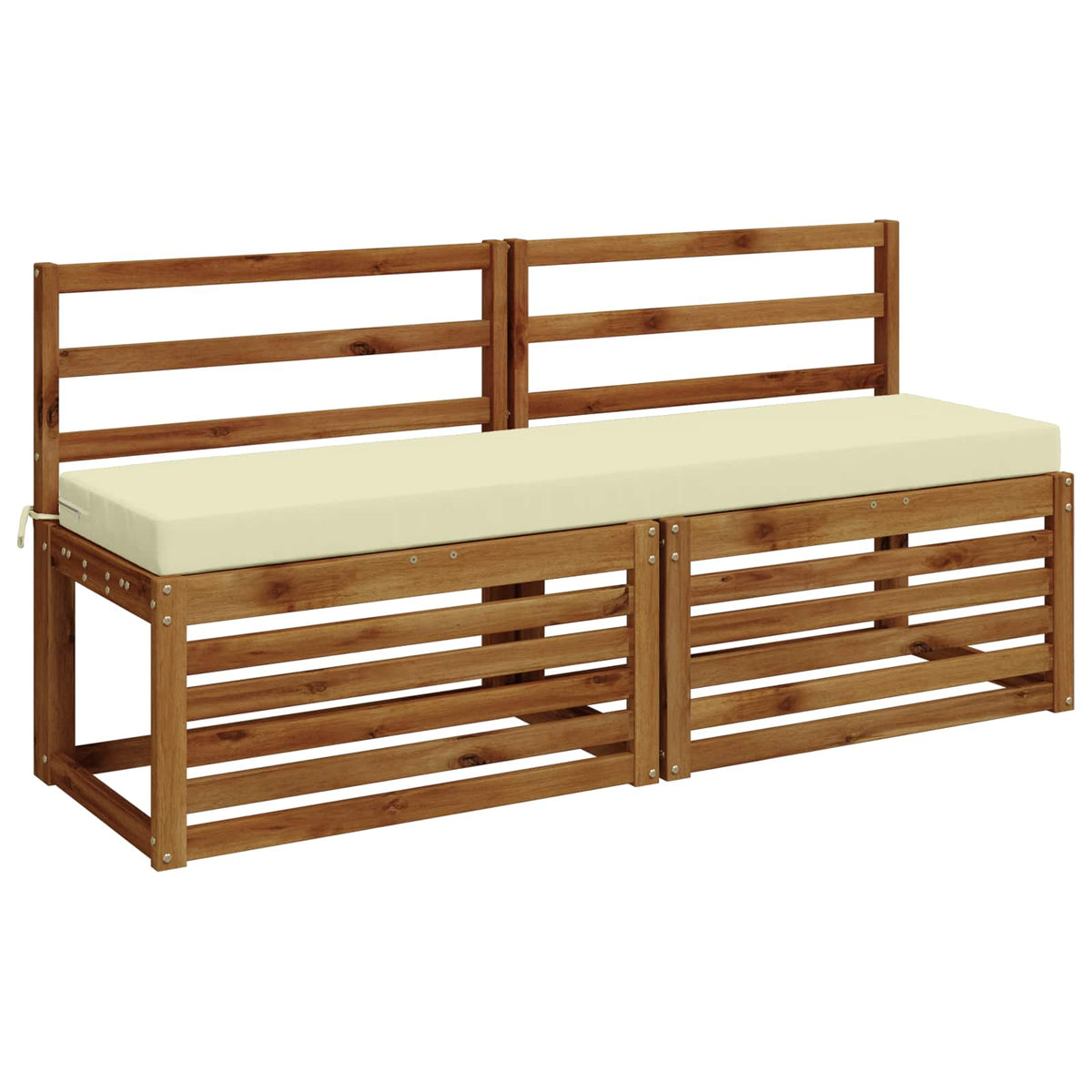 vidaXL Bench Cushion SOEST 100% Polyester Cream 140 x 40 x 8 cm