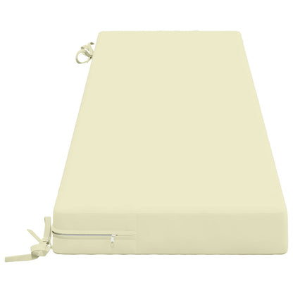 vidaXL Bench Cushion SOEST 100% Polyester Cream 140 x 40 x 8 cm