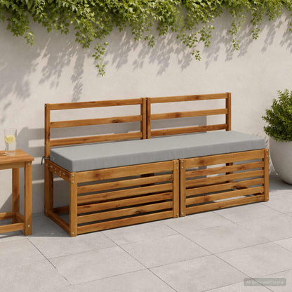 vidaXL Bench Cushion SOEST 100% Polyester Grey 160 x 40 x 8 cm
