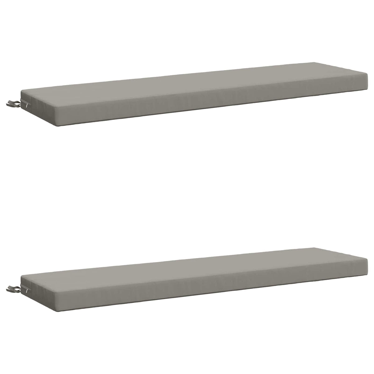vidaXL Bench Cushions SOEST 2 pcs 100% Polyester Grey 140 x 40 x 8 cm