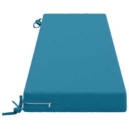 vidaXL Bench Cushion SOEST 100% Polyester Light Blue 140 x 40 x 8 cm