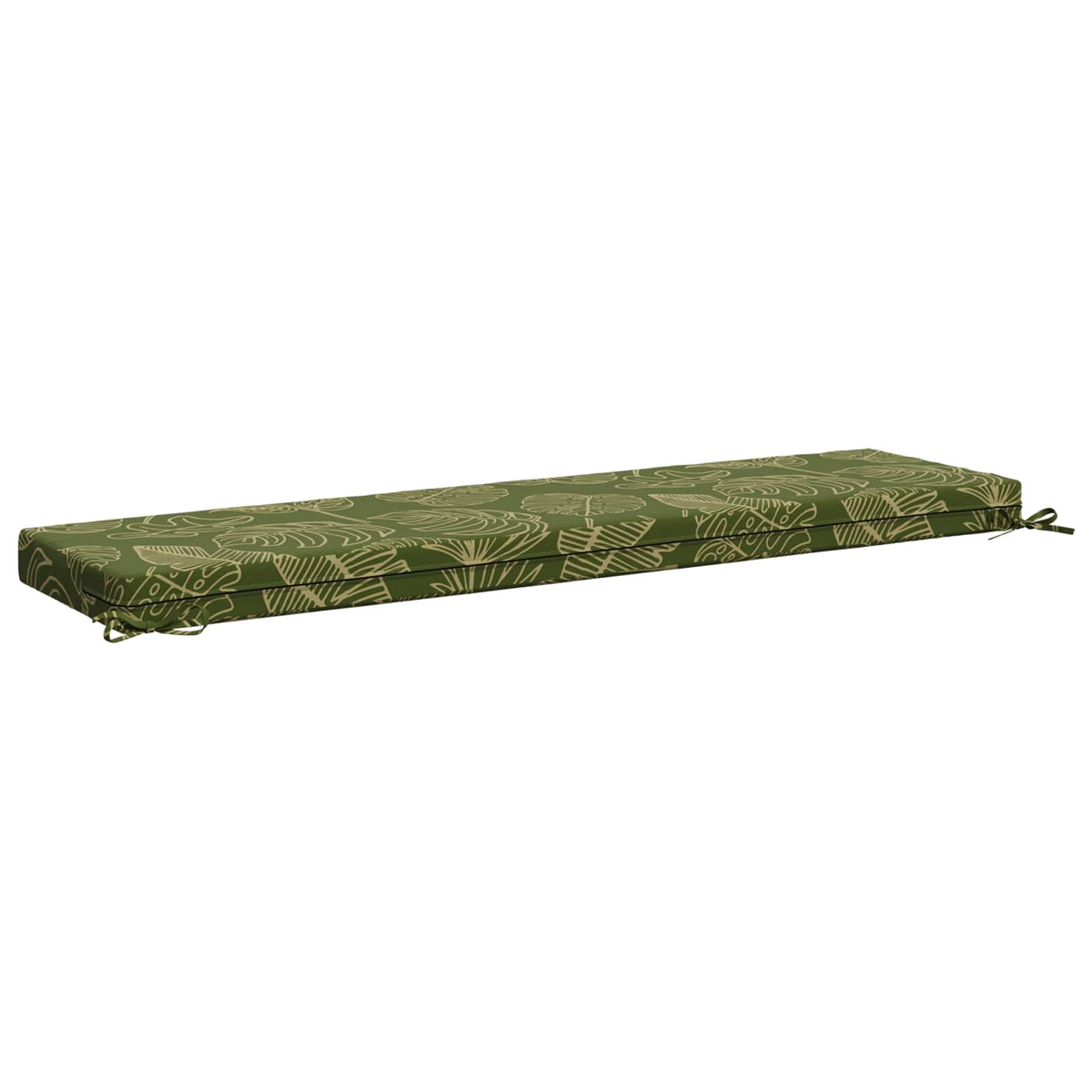 vidaXL Bench Cushion SOEST 100% Polyester Leaf Design 140 x 40 x 8 cm