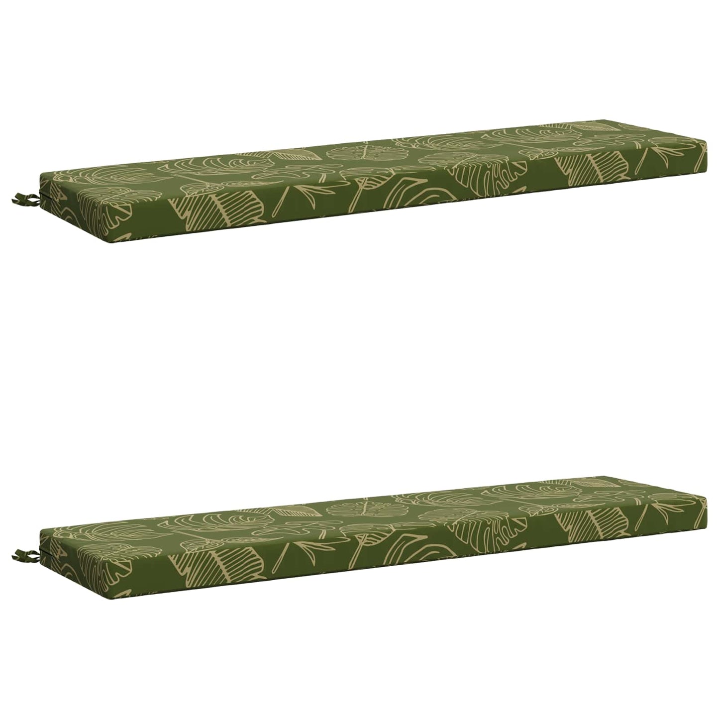 vidaXL 2-Piece Bench Cushions SOEST 2 pcs 100% Polyester Leaf Design
