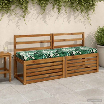 vidaXL 2-Piece Bench Cushions SOEST 2 pcs 100% Polyester Leaf Pattern