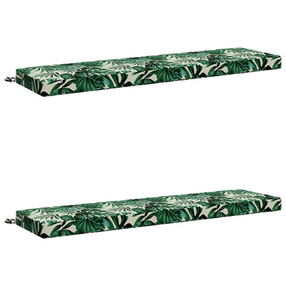 vidaXL 2-Piece Bench Cushions SOEST 2 pcs 100% Polyester Leaf Pattern