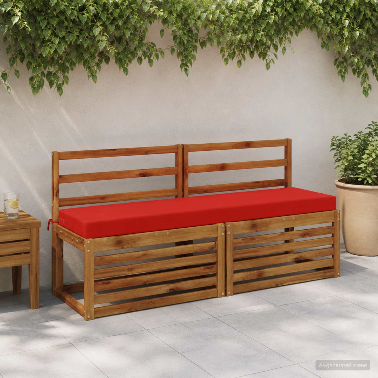 vidaXL 2-Piece Bench Cushions SOEST 2 pcs 100% Polyester Red