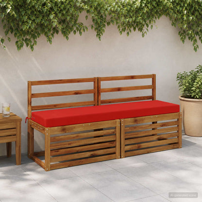 vidaXL 2-Piece Bench Cushions SOEST 2 pcs 100% Polyester Red