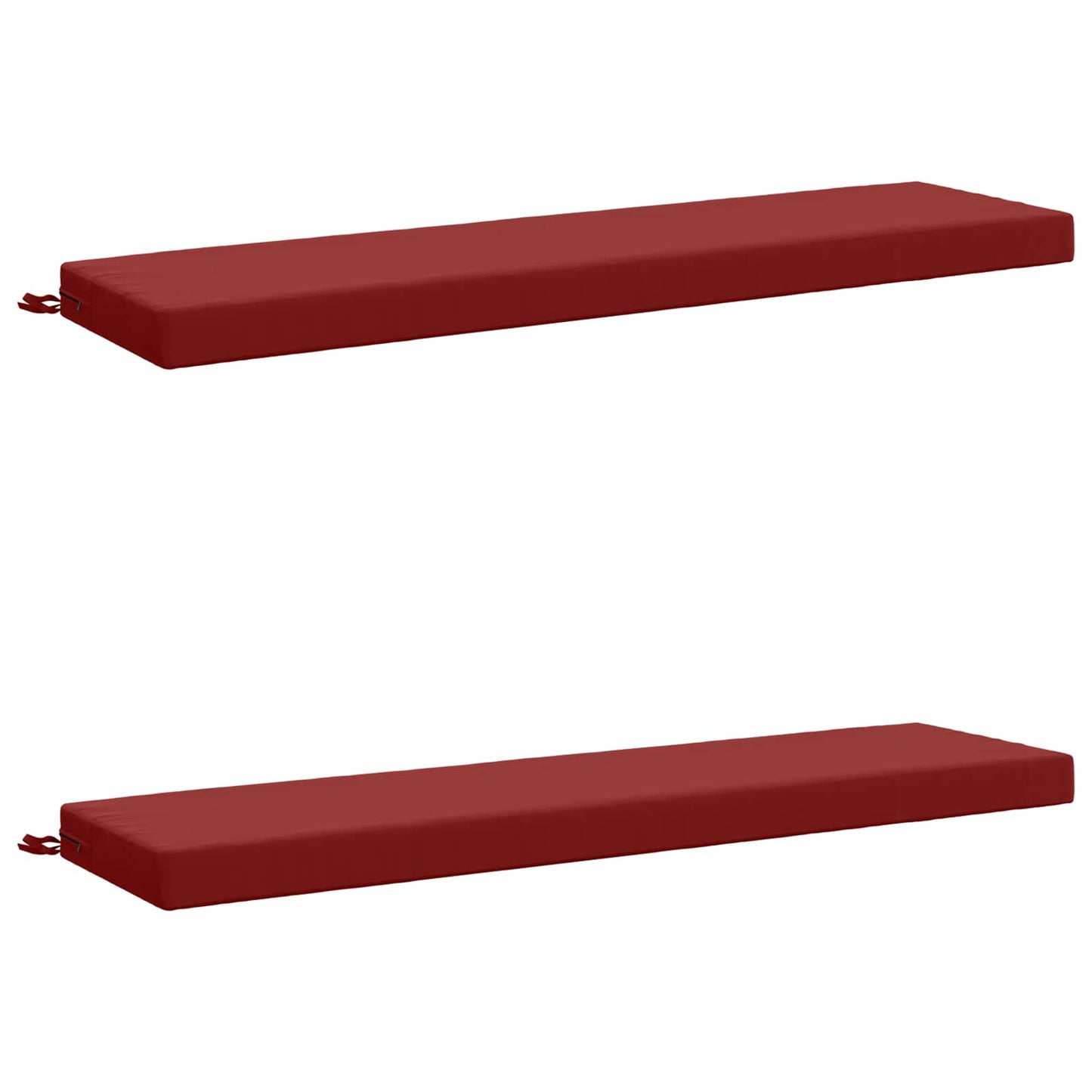 vidaXL 2-Piece Bench Cushions SOEST 2 pcs 100% Polyester Wine Red