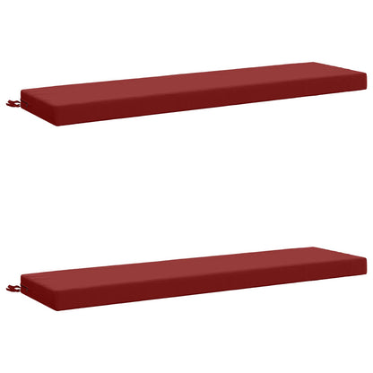 vidaXL 2-Piece Bench Cushions SOEST 2 pcs 100% Polyester Wine Red