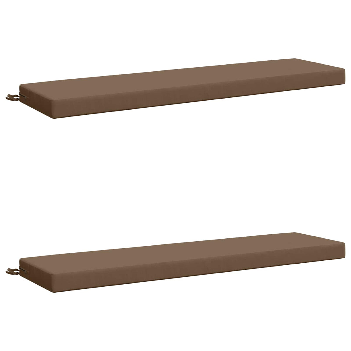 vidaXL 2-Piece Bench Cushions SOEST 2 pcs 100% Polyester Taupe