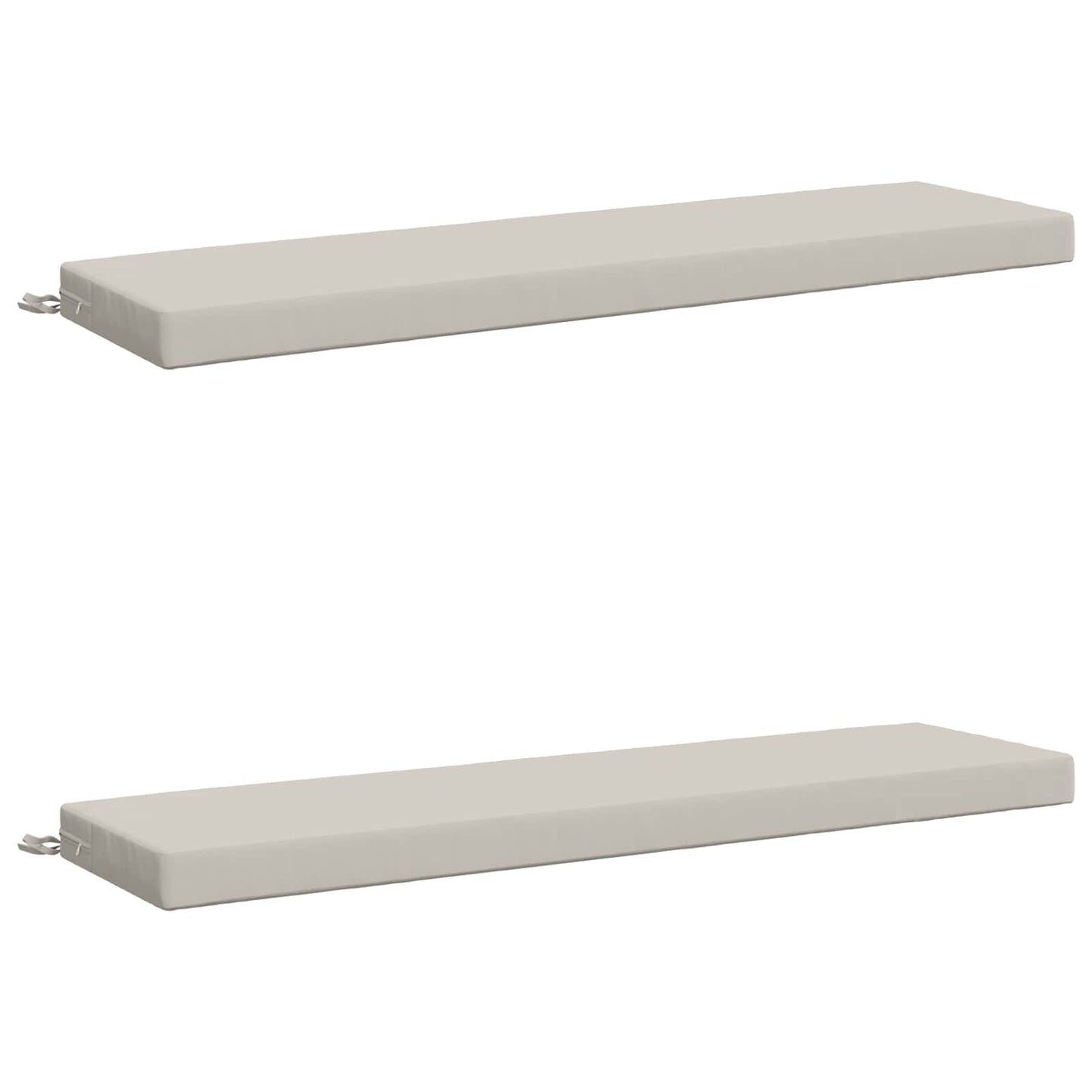 vidaXL 2-Piece Bench Cushions SOEST 2 pcs 100% Polyester White