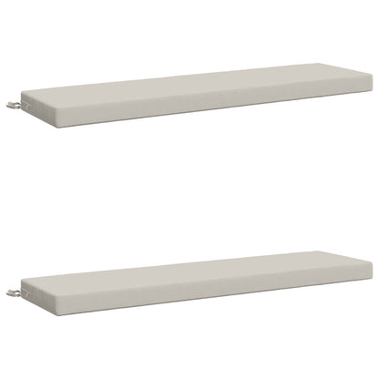vidaXL 2-Piece Bench Cushions SOEST 2 pcs 100% Polyester White
