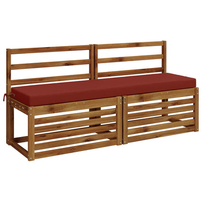vidaXL 2-Piece Bench Cushions SOEST 2 pcs 100% Polyester Red