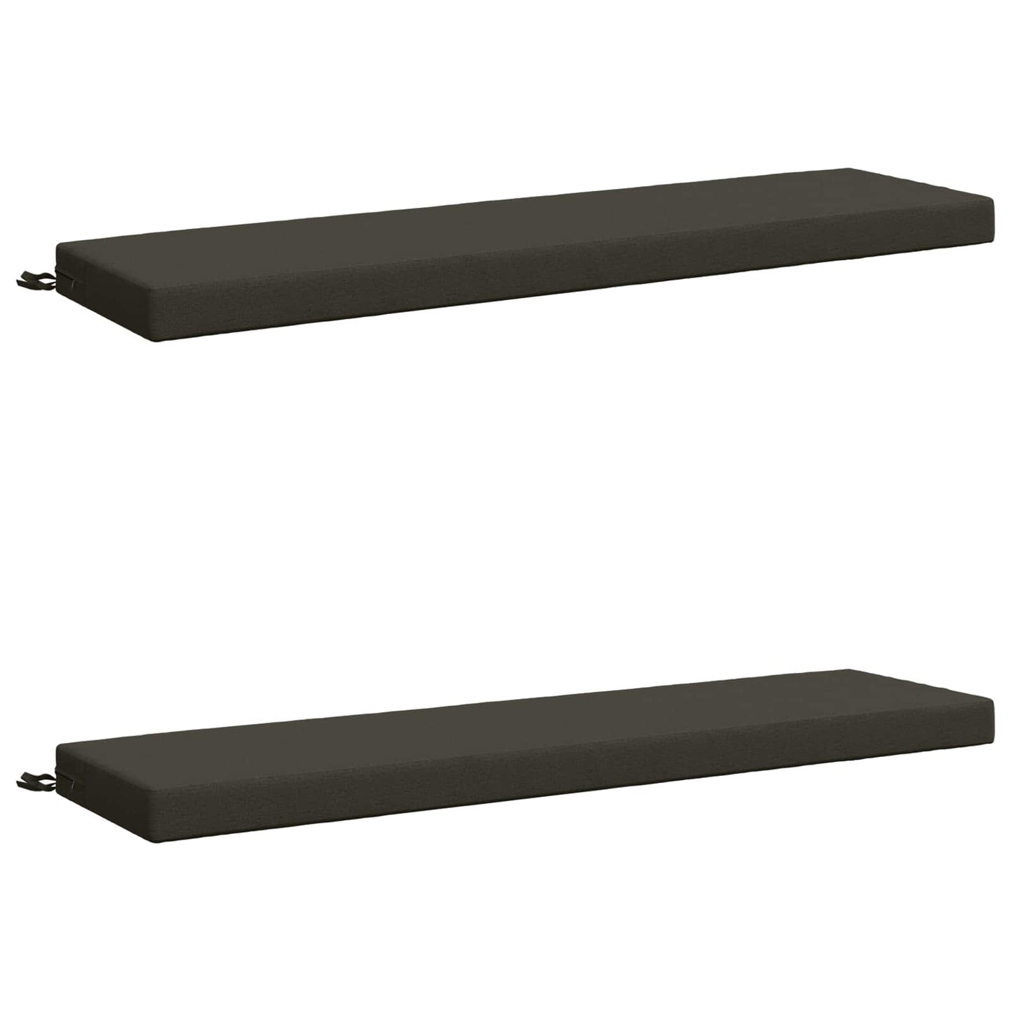 vidaXL 2-Piece Bench Cushions SOEST 2 pcs 100% Polyester Anthracite