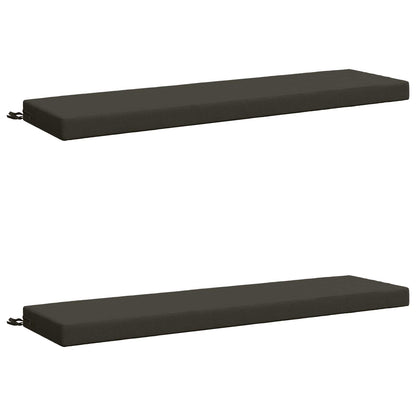 vidaXL 2-Piece Bench Cushions SOEST 2 pcs 100% Polyester Anthracite