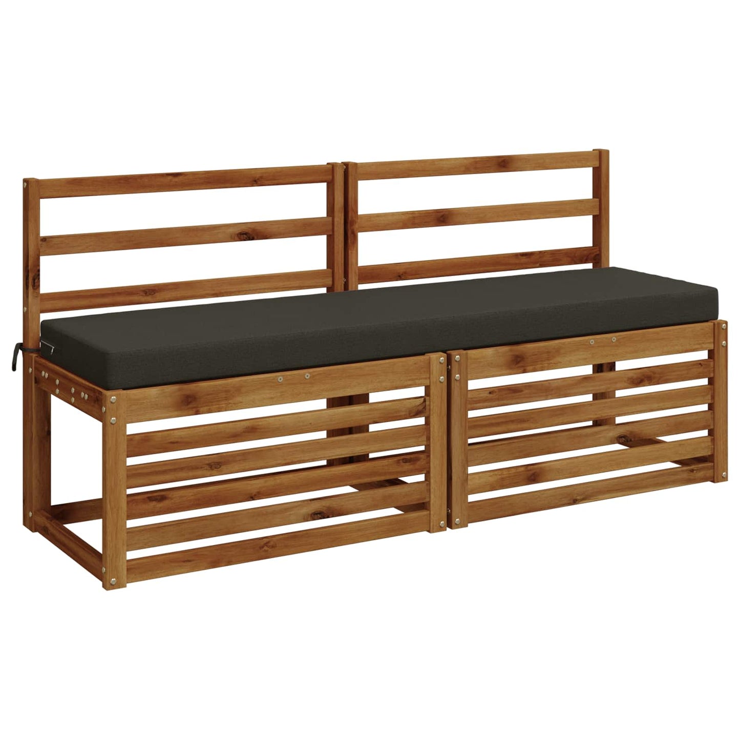 vidaXL 2-Piece Bench Cushions SOEST 2 pcs 100% Polyester Anthracite