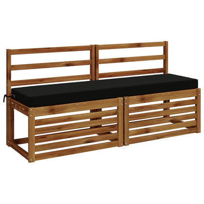 vidaXL Bench Cushion SOEST 100% Polyester Black 150 x 40 x 8 cm