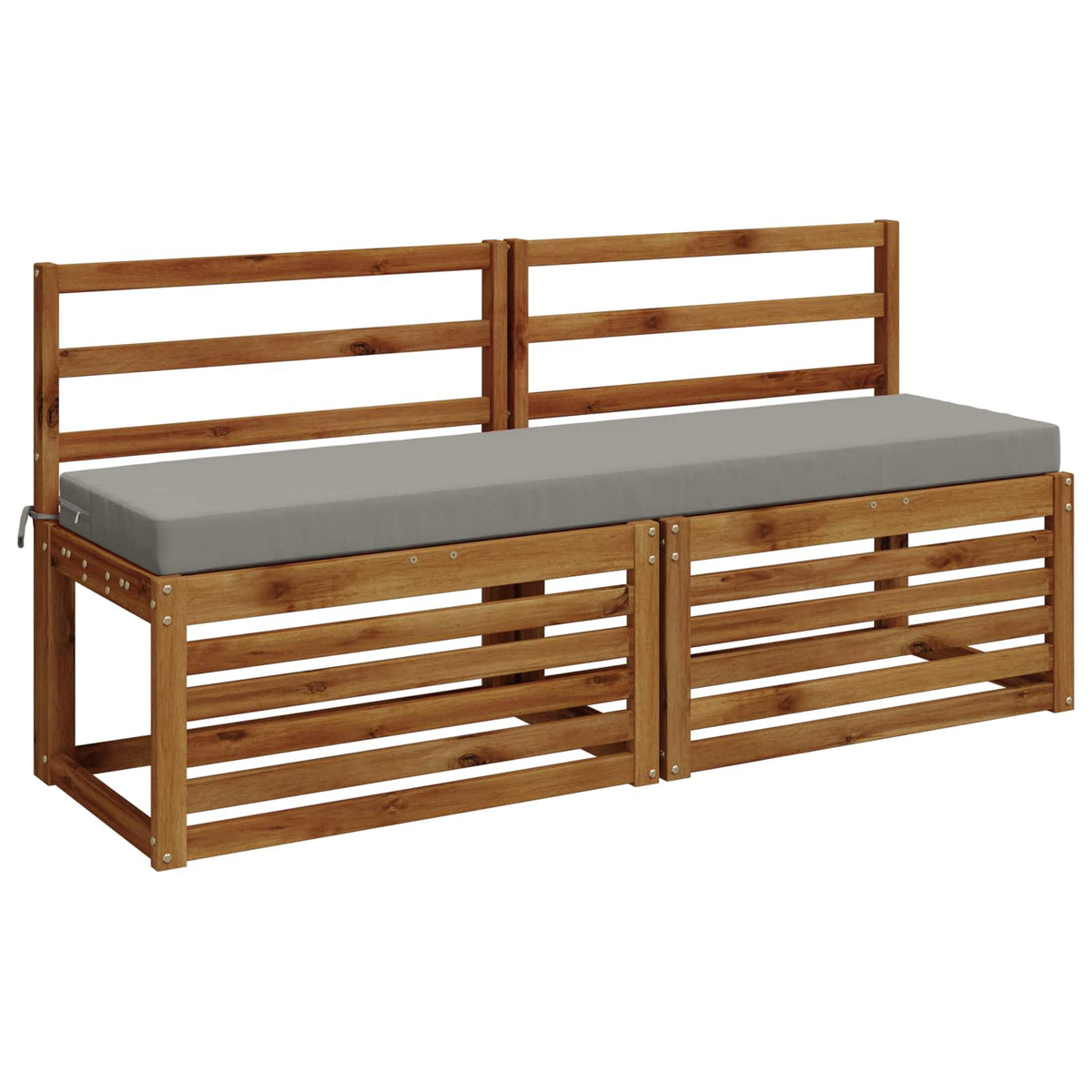 vidaXL Bench Cushion SOEST 100% Polyester Grey 150 x 40 x 8 cm