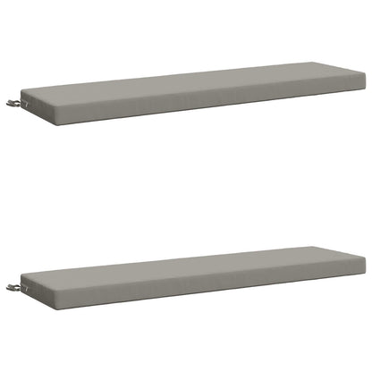 vidaXL 2-Piece Bench Cushions SOEST 2 pcs 100% Polyester Grey