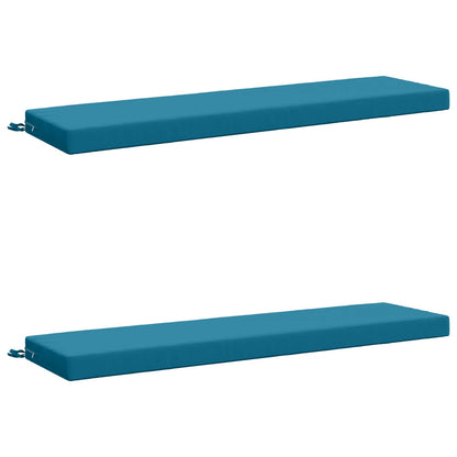 vidaXL 2-Piece Bench Cushions SOEST 2 pcs 100% Polyester Light Blue
