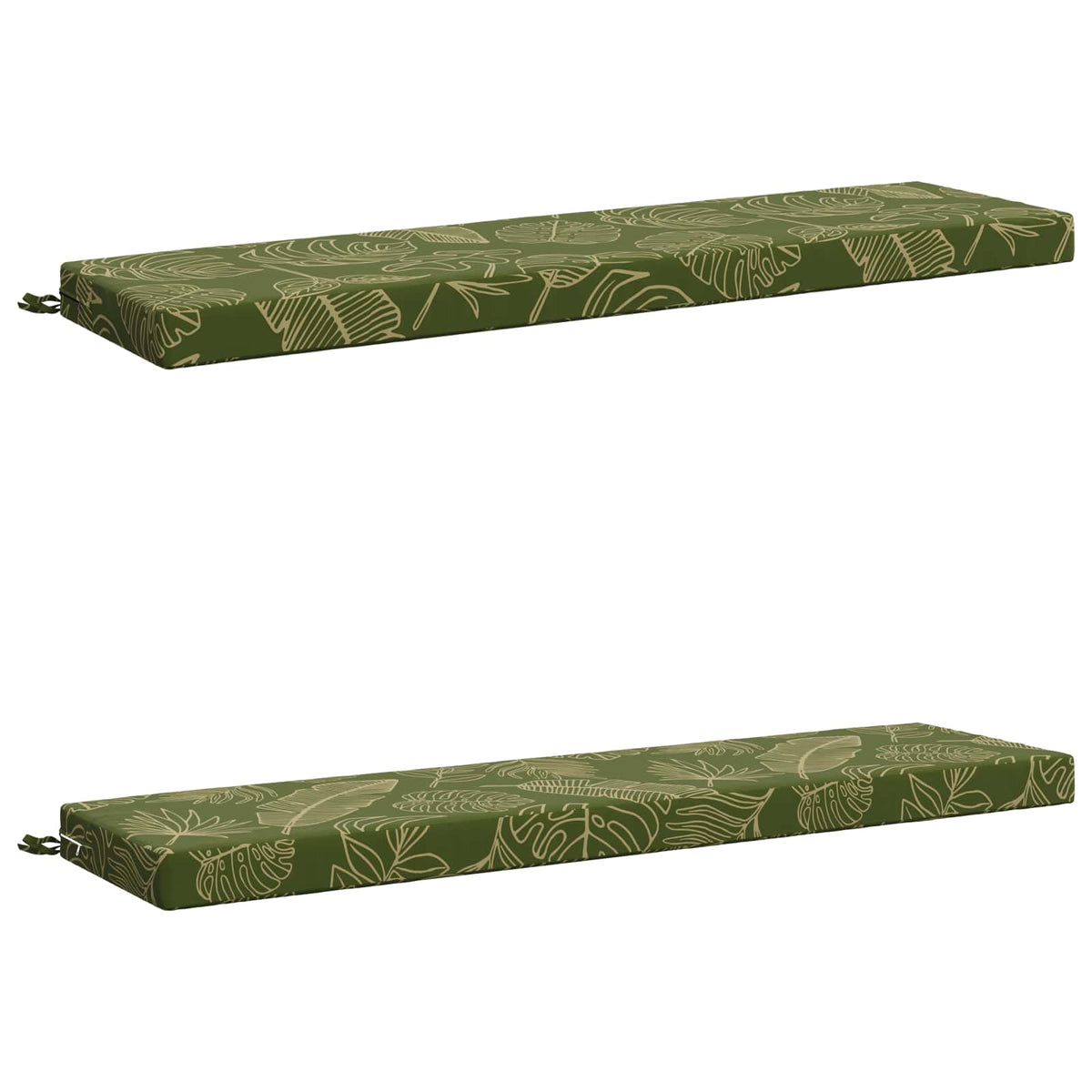vidaXL 2-Piece Bench Cushions SOEST 2 pcs 100% Polyester Leaf Design