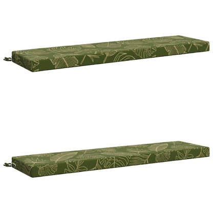 vidaXL 2-Piece Bench Cushions SOEST 2 pcs 100% Polyester Leaf Design