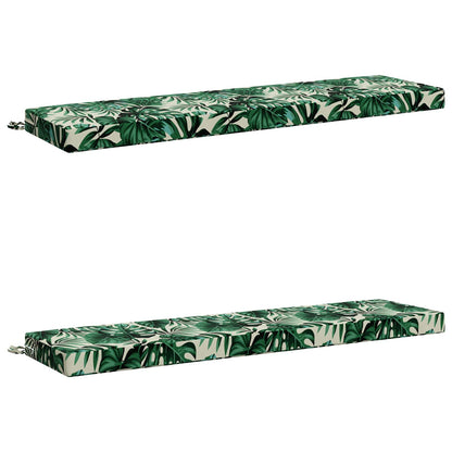 vidaXL 2-Piece Bench Cushions SOEST 2 pcs 100% Polyester Leaf Pattern