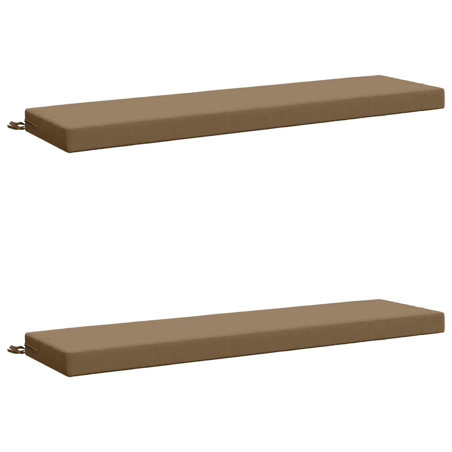 vidaXL 2-Piece Bench Cushions SOEST 2 pcs 100% Polyester Taupe