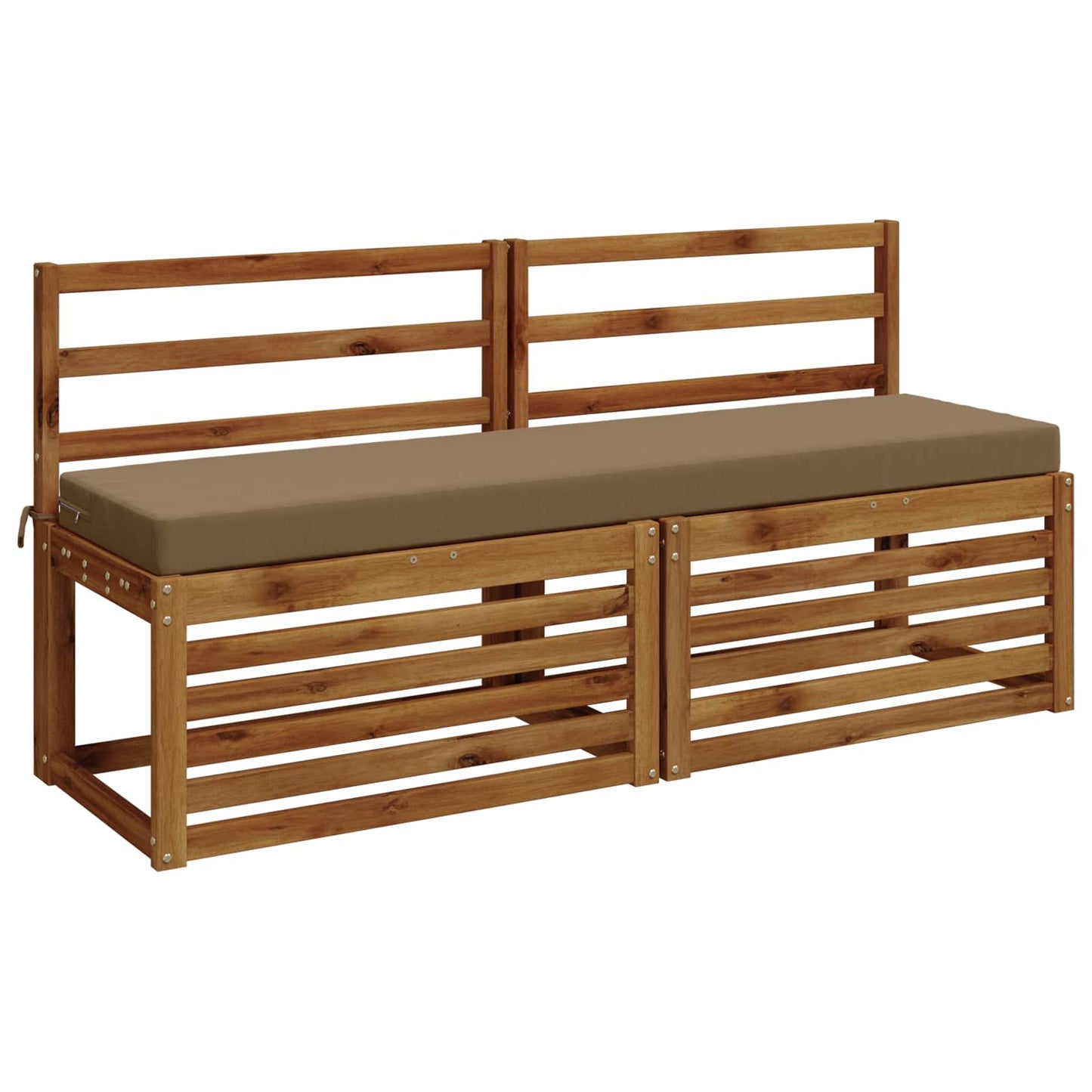 vidaXL 2-Piece Bench Cushions SOEST 2 pcs 100% Polyester Taupe