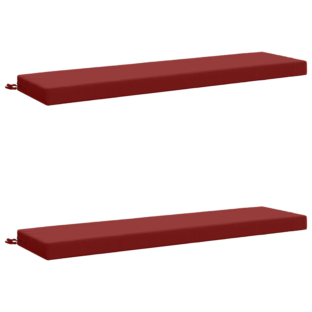 vidaXL 2-Piece Bench Cushions SOEST 2 pcs 100% Polyester Wine Red