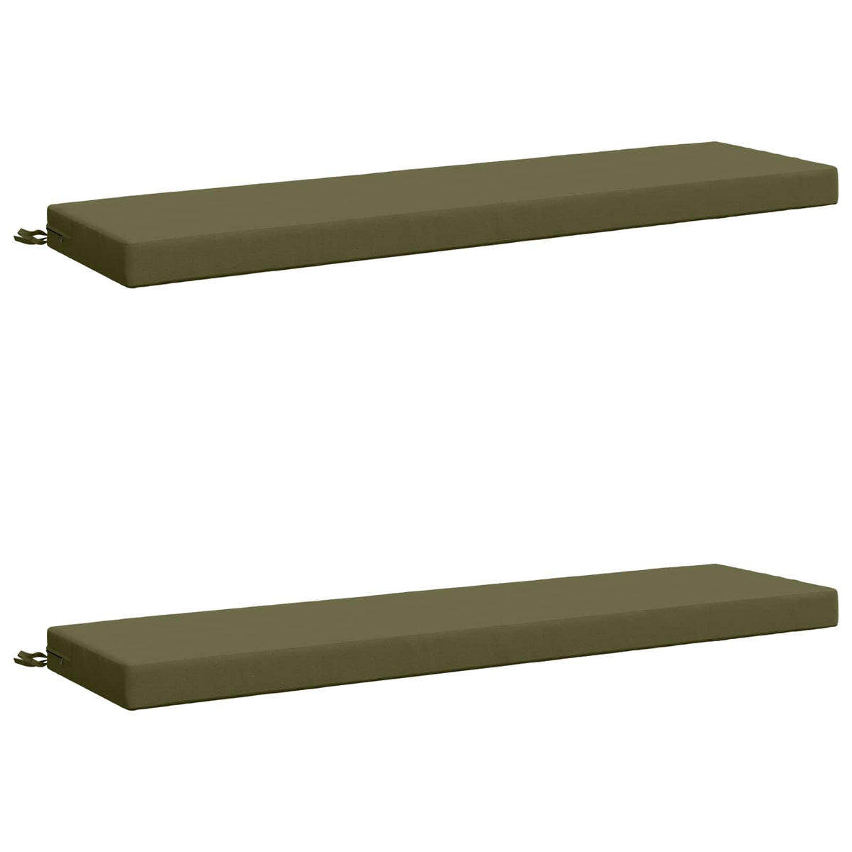 vidaXL 2-Piece Bench Cushions SOEST 2 pcs 100% Polyester Olive Green