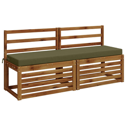 vidaXL 2-Piece Bench Cushions SOEST 2 pcs 100% Polyester Olive Green