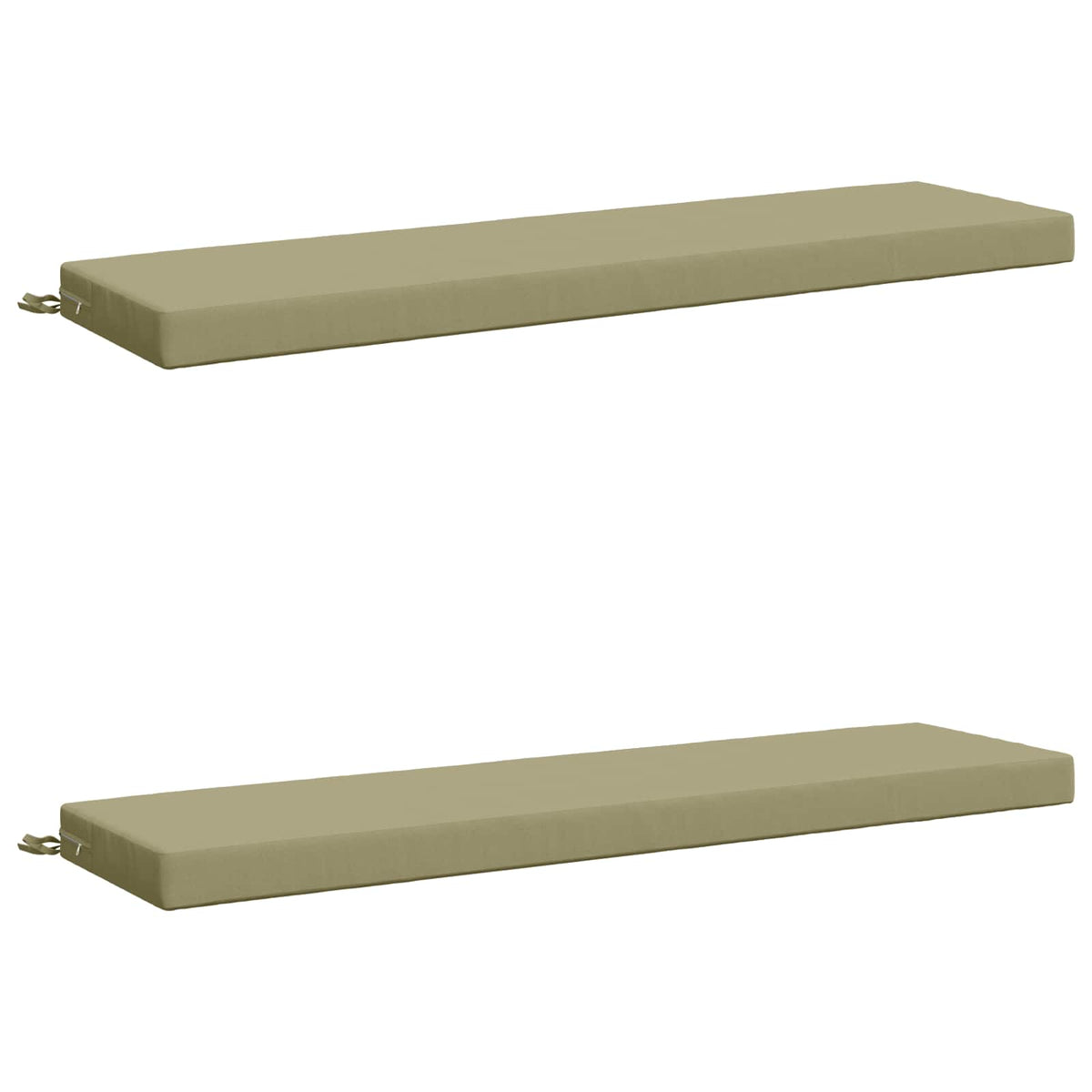 vidaXL 2-Piece Bench Cushions SOEST 2 pcs 100% Polyester Light Green