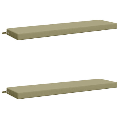 vidaXL 2-Piece Bench Cushions SOEST 2 pcs 100% Polyester Light Green