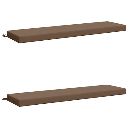 vidaXL 2-Piece Bench Cushions SOEST 2 pcs 100% Polyester Taupe