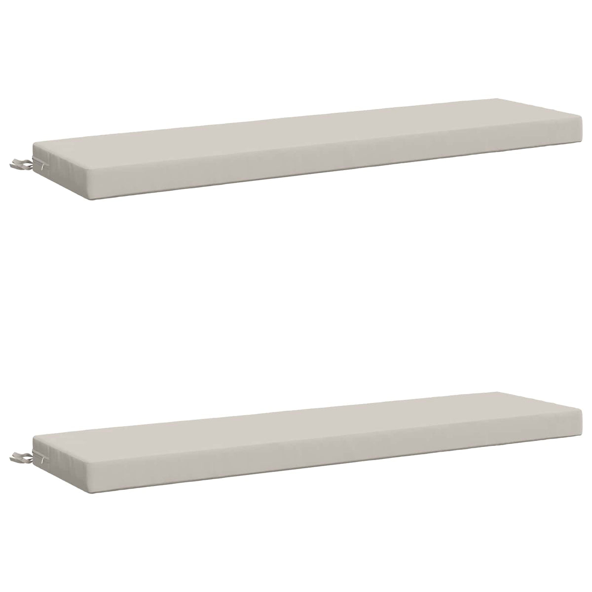 vidaXL 2-Piece Bench Cushions SOEST 2 pcs 100% Polyester White
