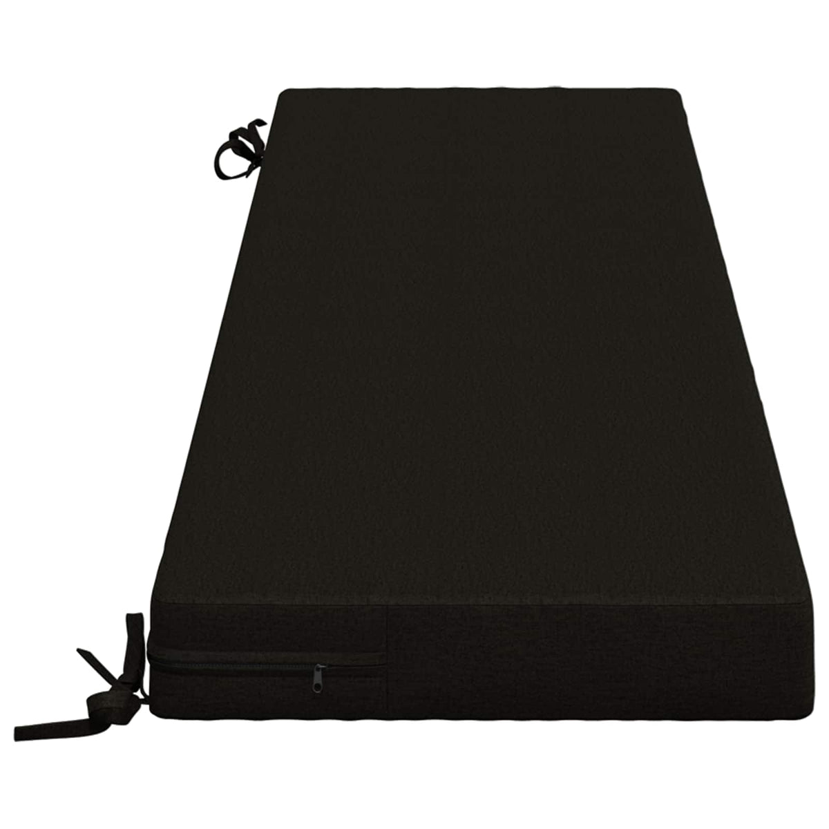 vidaXL Bench Cushion SOEST 100% Polyester Black 160 x 40 x 8 cm