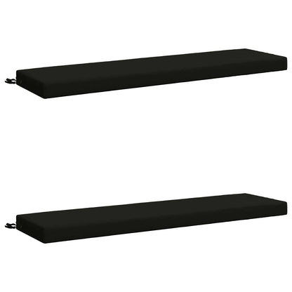 vidaXL 2-Piece Bench Cushions SOEST 2 pcs 100% Polyester Black