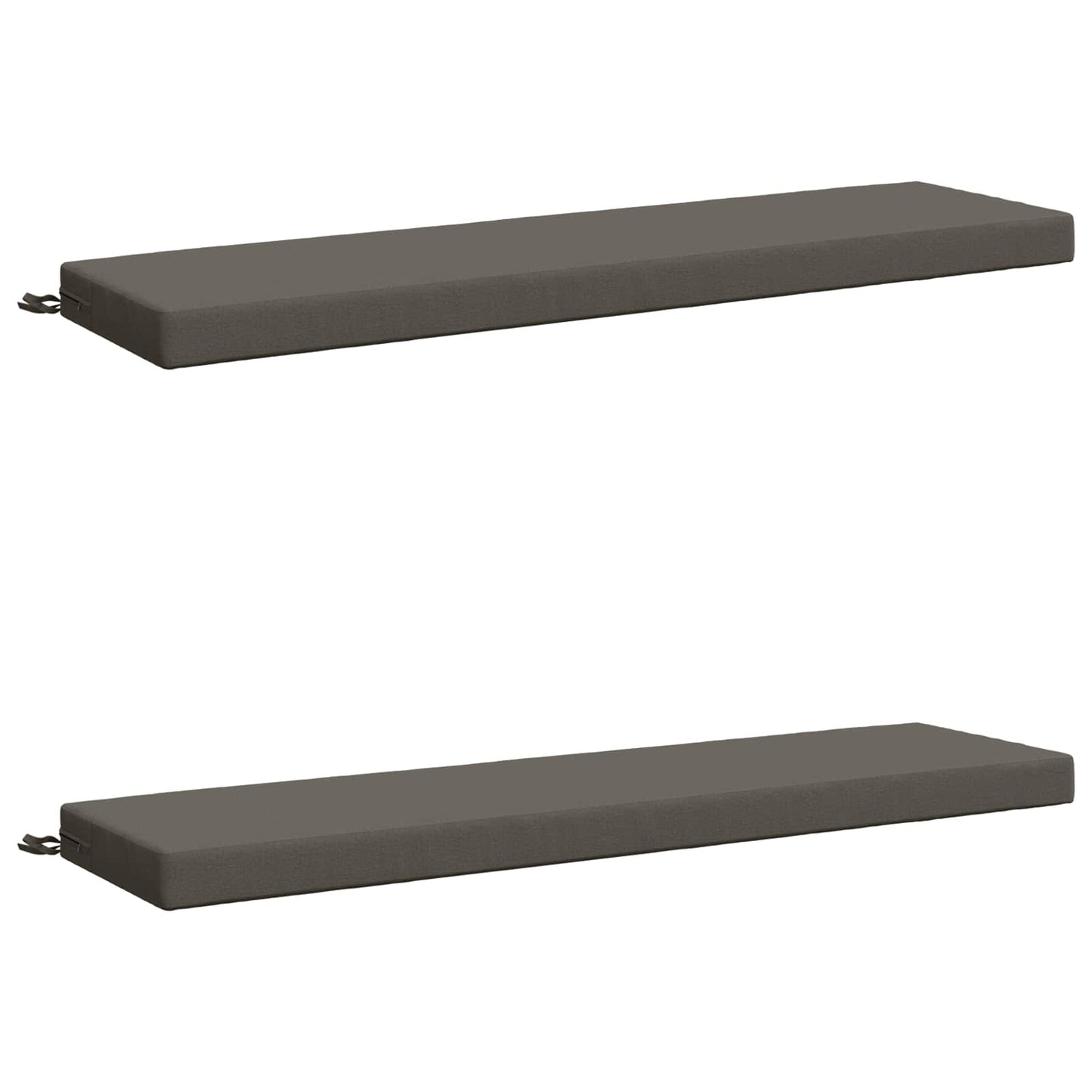 vidaXL 2-Piece Bench Cushions SOEST 2 pcs 100% Polyester Grey
