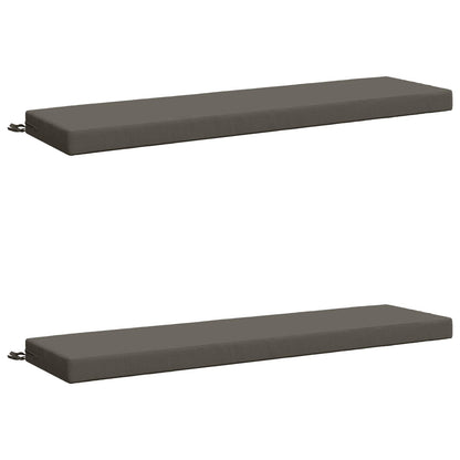 vidaXL 2-Piece Bench Cushions SOEST 2 pcs 100% Polyester Grey