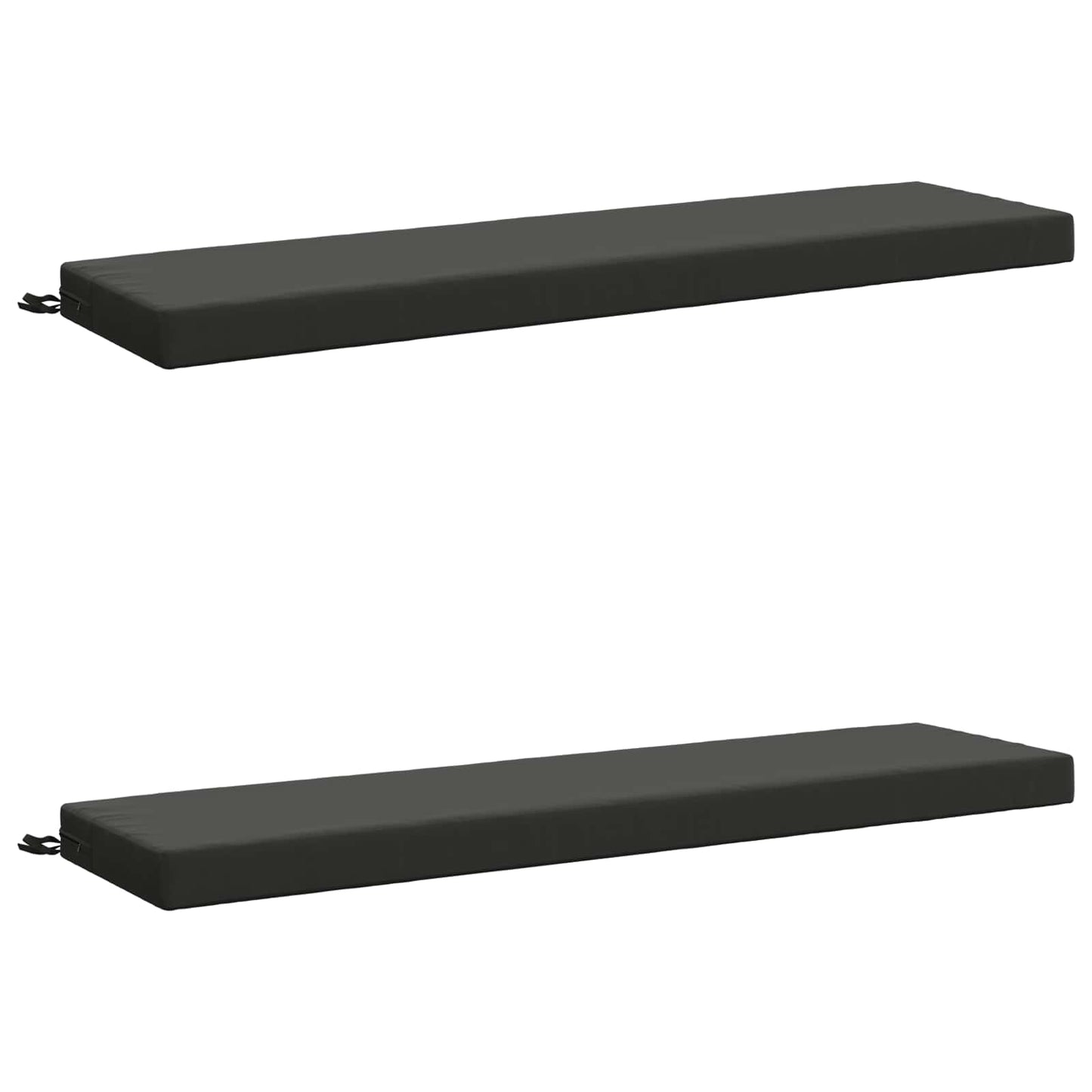 vidaXL 2-Piece Bench Cushions SOEST 2 pcs 100% Polyester Anthracite