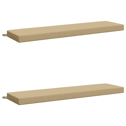 vidaXL 2-Piece Bench Cushions SOEST 2 pcs 100% Polyester Beige