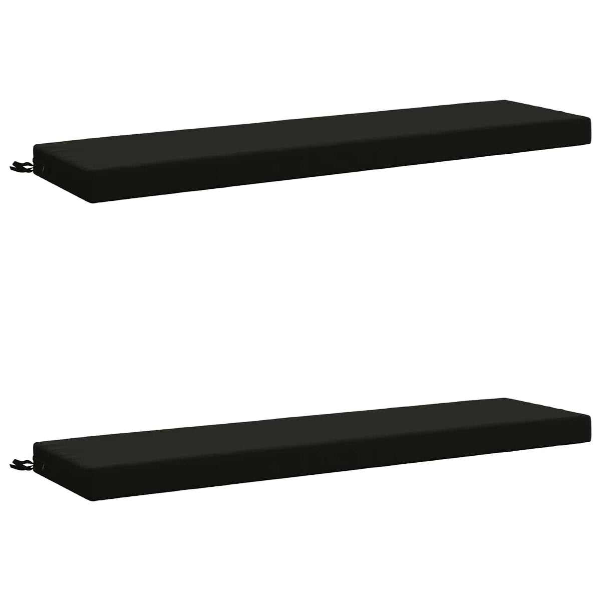 vidaXL 2-Piece Bench Cushions SOEST 2 pcs 100% Polyester Black