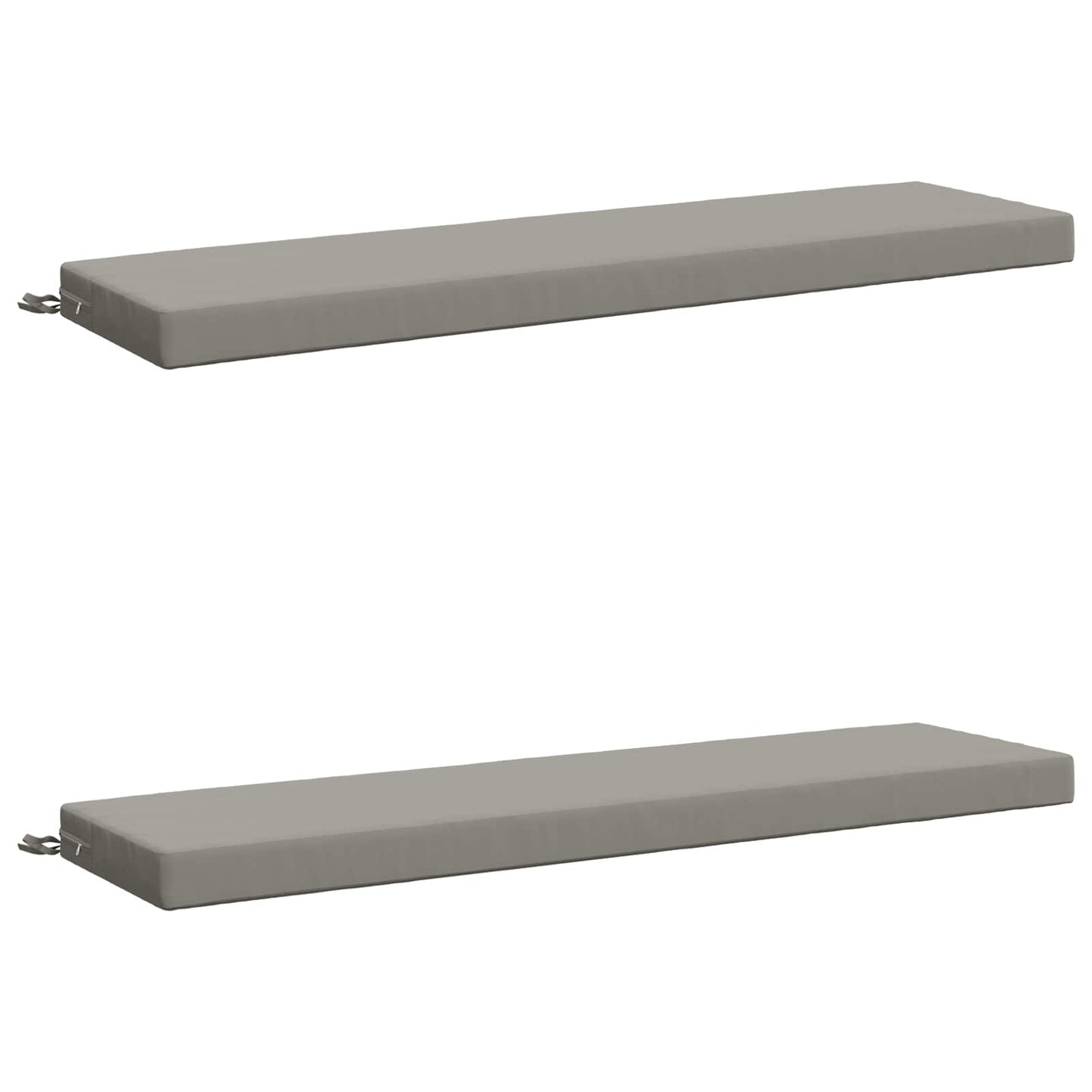 vidaXL 2-Piece Bench Cushions SOEST 2 pcs 100% Polyester Grey