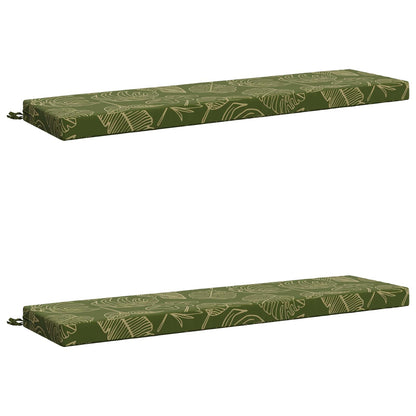 vidaXL 2-Piece Bench Cushions SOEST 2 pcs 100% Polyester Leaf Design