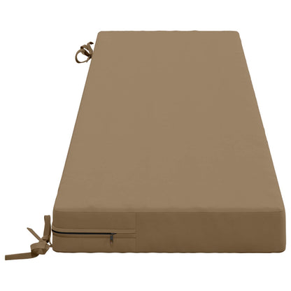 vidaXL Bench Cushion SOEST 100% Polyester Taupe 160 x 40 x 8 cm