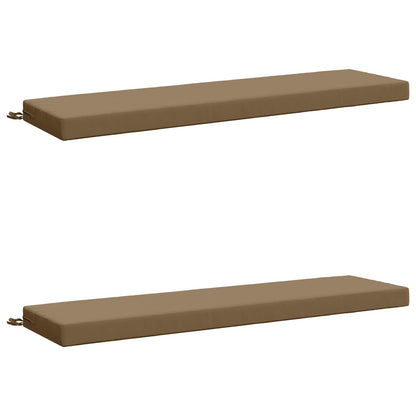 vidaXL 2-Piece Bench Cushions SOEST 2 pcs 100% Polyester Taupe