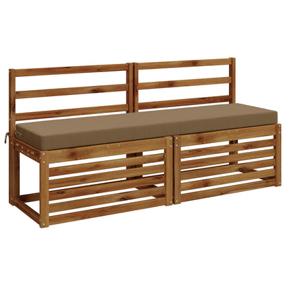 vidaXL 2-Piece Bench Cushions SOEST 2 pcs 100% Polyester Taupe
